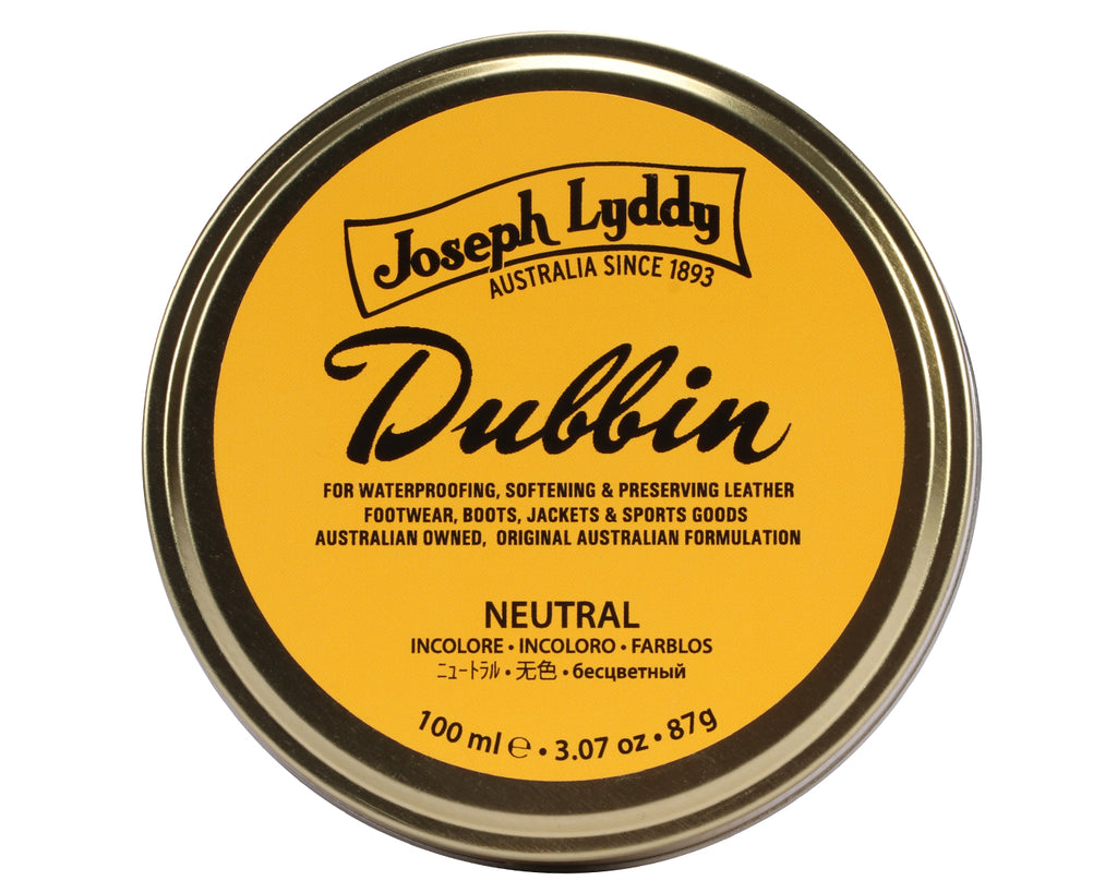 Joseph Lyddy's Iconic Dubbin in neutral 100ml,  waterproofs, softens, and protects leather