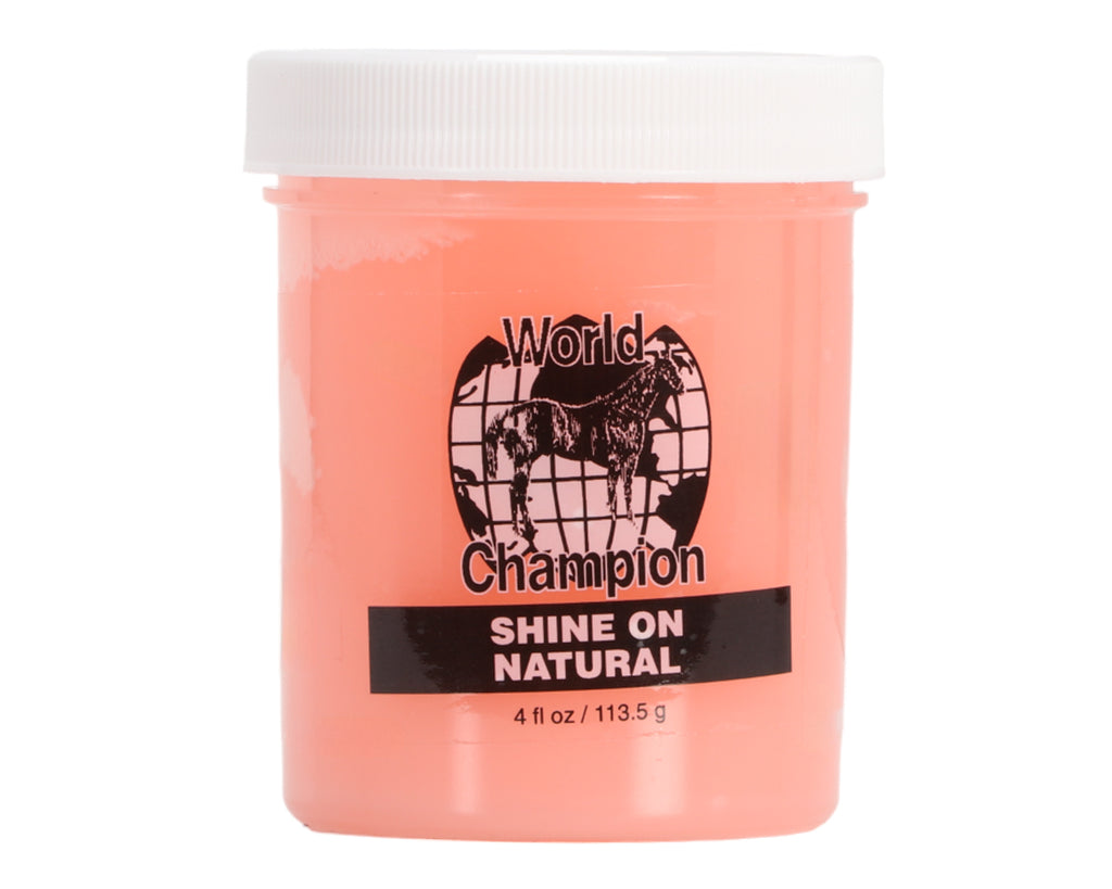 World Champion Pepi Shine On in Natural - Shine On Natural brings out and enhances the natural colour of your horse’s skin pigments on the muzzle, eyes and ears