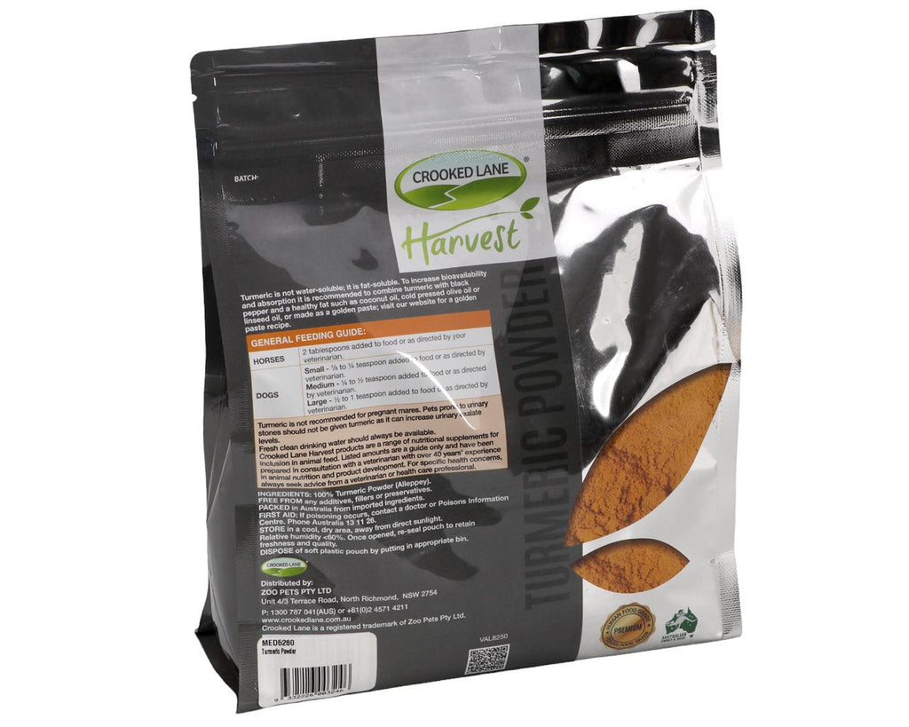 Crooked Lane Harvest Turmeric Powder showing back view