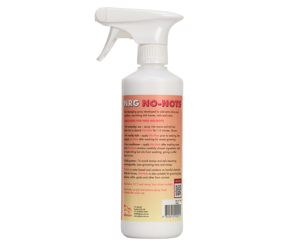 NRG No-Nots Australian Detangler & Conditioner for Manes & Tails - 500mL