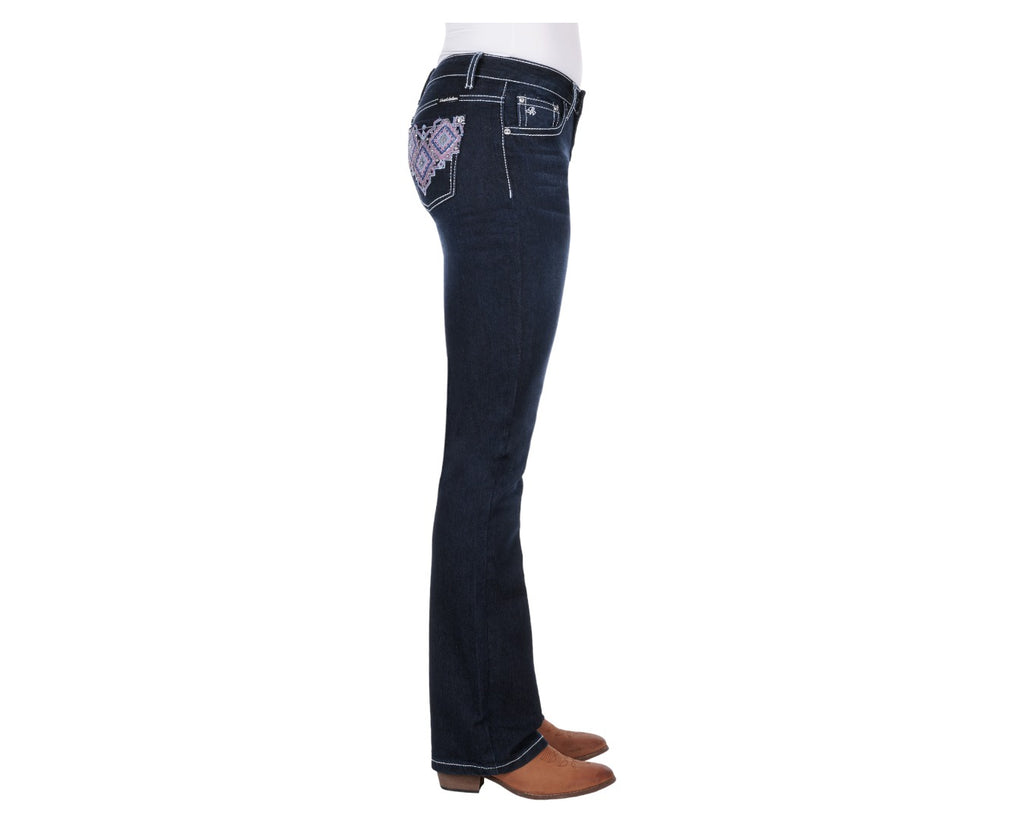 Pure Western Macy Boot Cut Jean - midrise in stretch denim for comfort