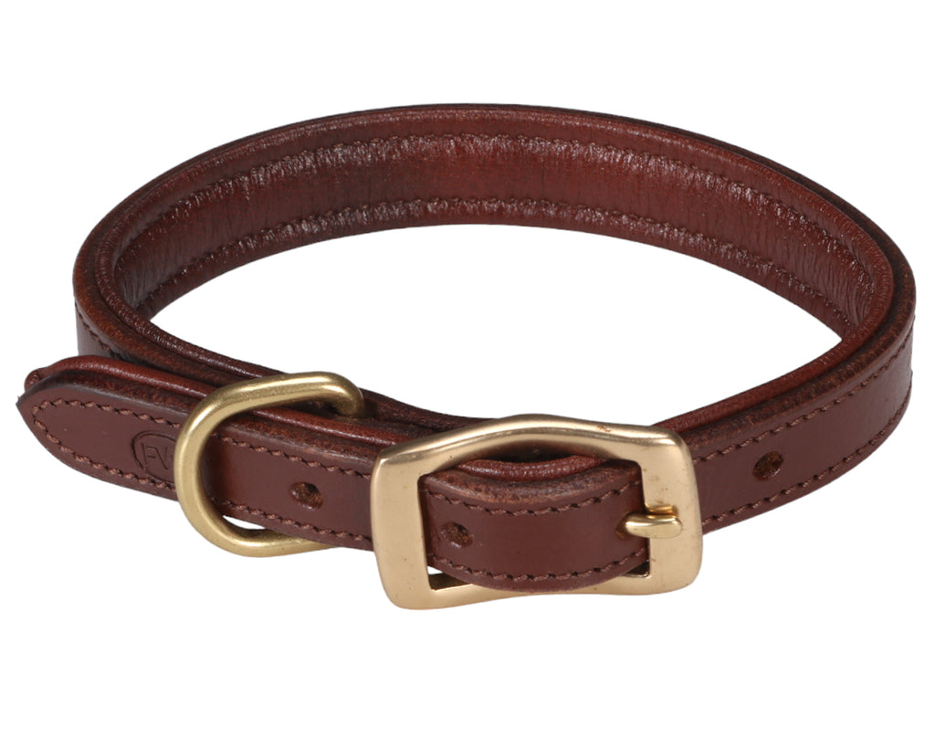 Fort Worth Goat Skin Lined Dog Collar with 5/8" width