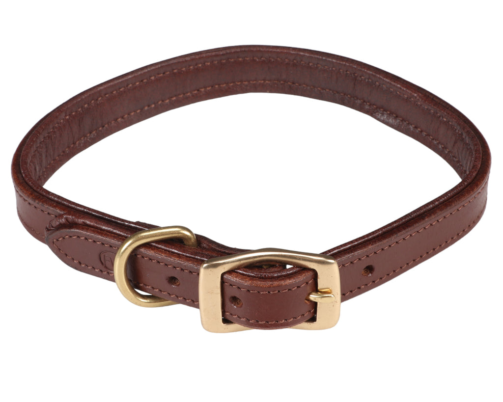 Fort Worth Goat Skin Lined Dog Collar with 3/4 width