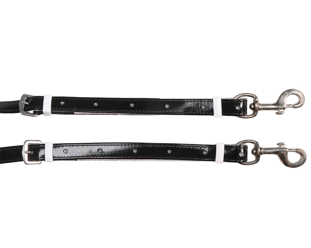 Horse Sense Polocrosse Rein, black & white