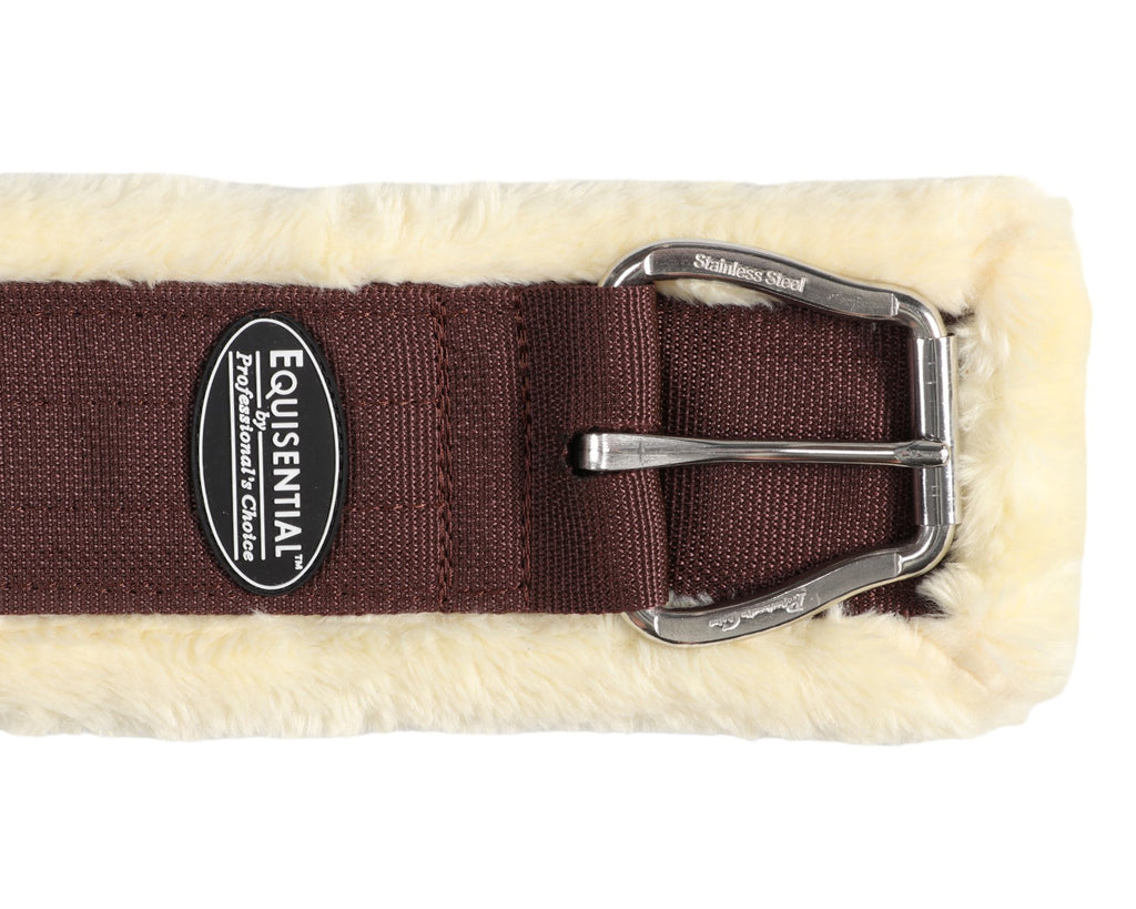 equissential fleece cinch with faux shearling liner provides a soft and plush surface against your horse's skin