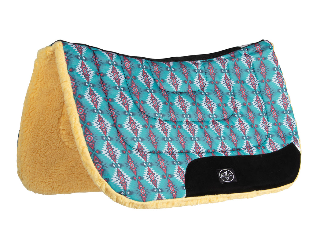 Professional's Choice Contoured Work Saddle Pad is crafted with durable 600 denier fabric and smooth-wear leathers