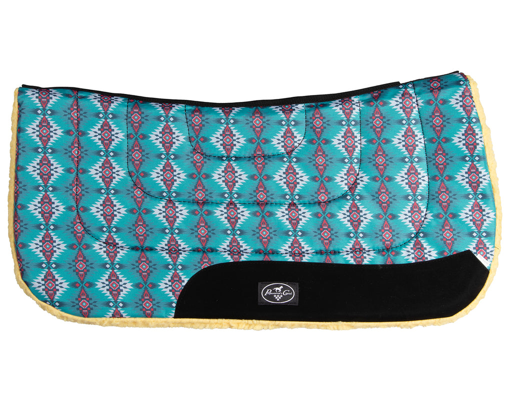 Professional's Choice Contoured Work Saddle Pad is crafted with durable 600 denier fabric and smooth-wear leathers