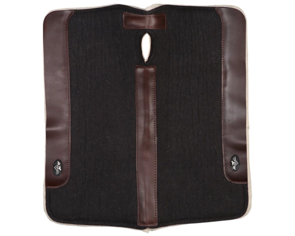 Professional's Choice Comfort Fit Wool Saddle Pad, image from top of saddle pad