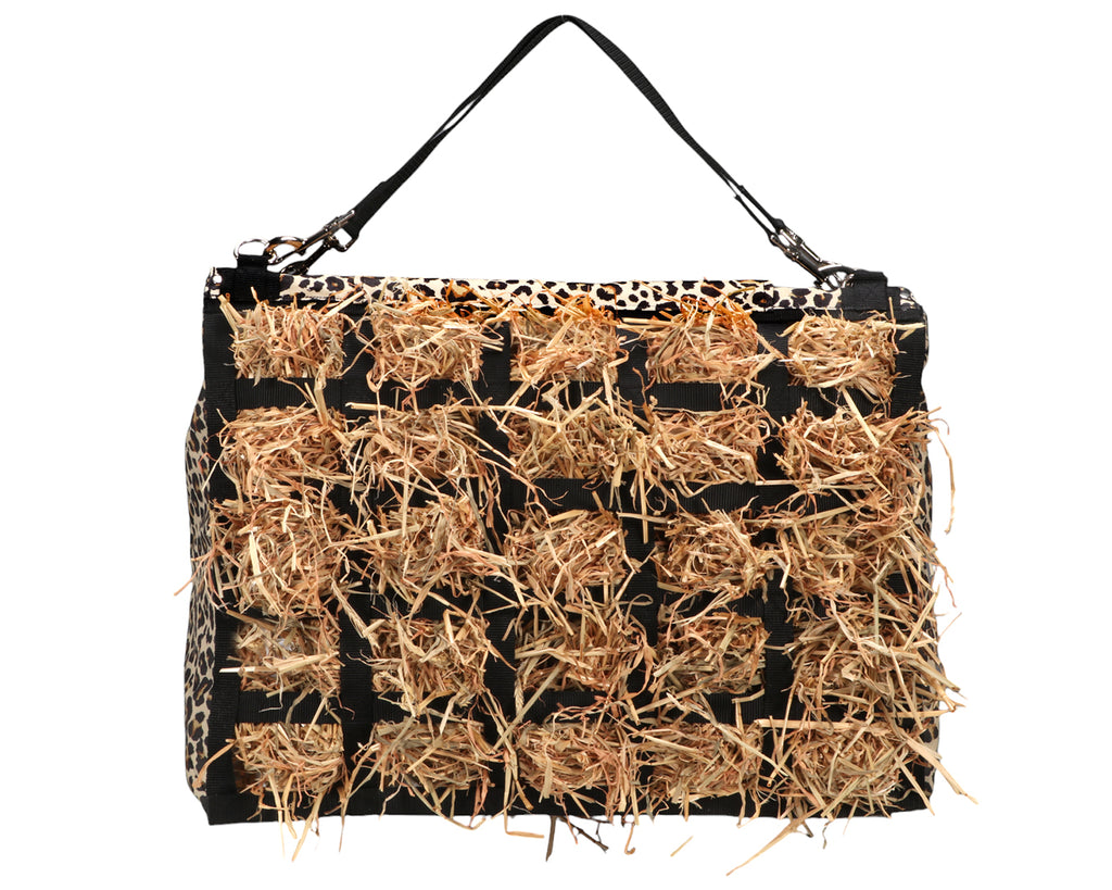 Professionals Choice Medium Feed Hay Bag - Cheetah Print
