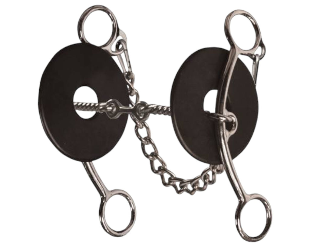 Professionals Choice Lifter Series Three Piece Twisted Wire Snaffle