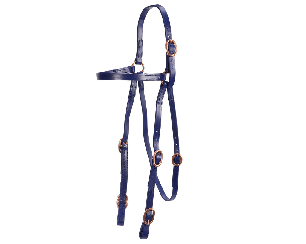 The Horse Sense Race Barcoo Bridle is made from the exclusive PN material developed by Horse Sense. It features a unique combination of strength and durability, ensuring its longevity and ability to withstand regular use. The bridle has a stylish design with copper-finished hardware, which adds an elegant and sophisticated touch.