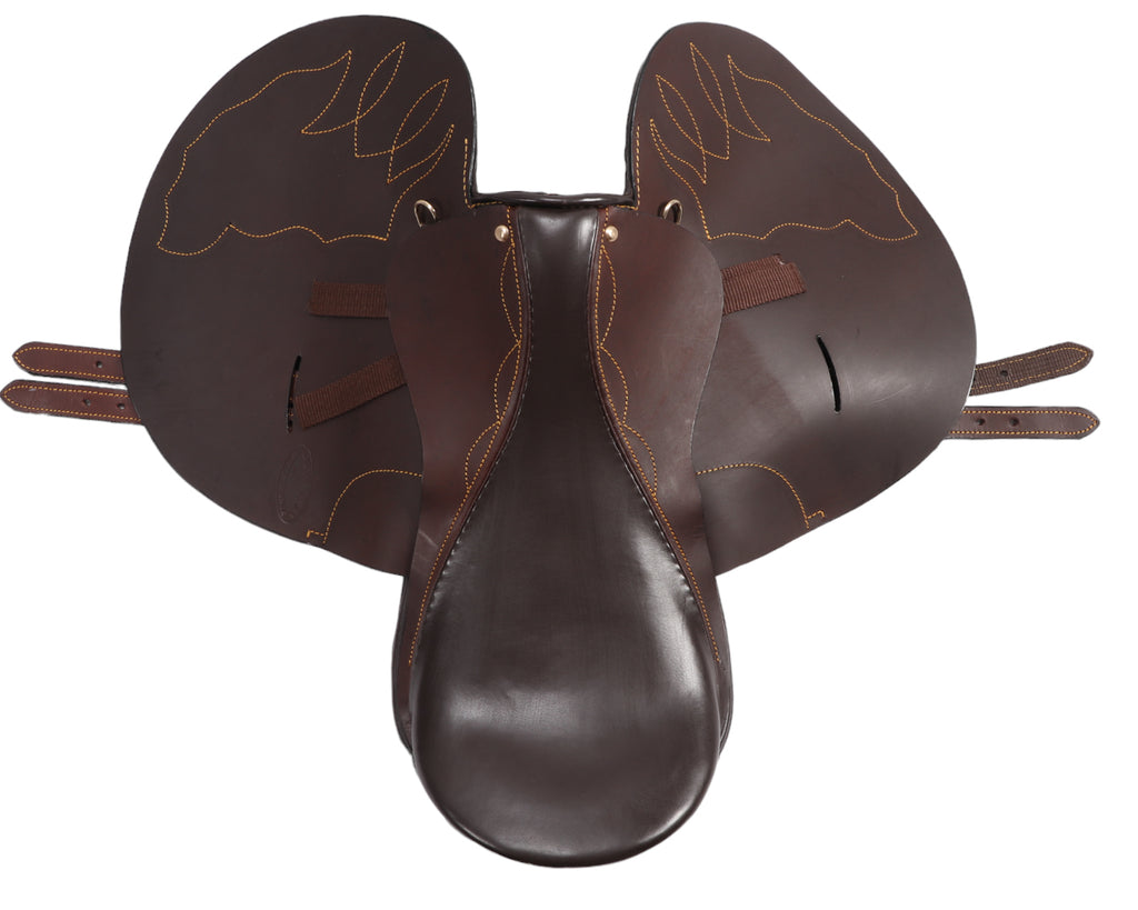 Doncaster Race Exercise Saddle - leather saddle with stylish stitching perfect for any jockey