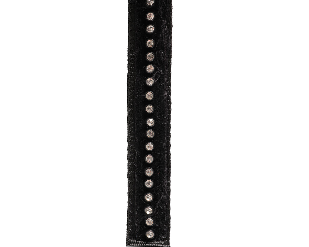 Rancher Crystal Velvet Mink Halter - Soft fleece lining, crystal accents, and durable hardware