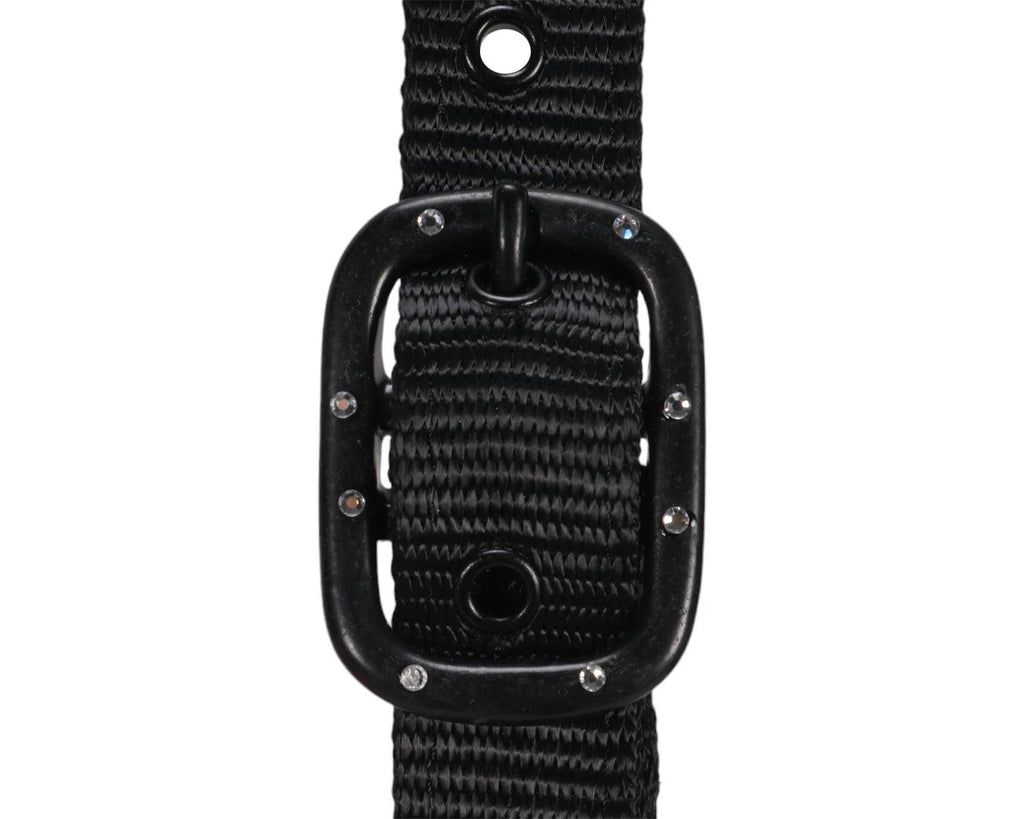 Rancher Halter in Black w/Black Diamonte Detail