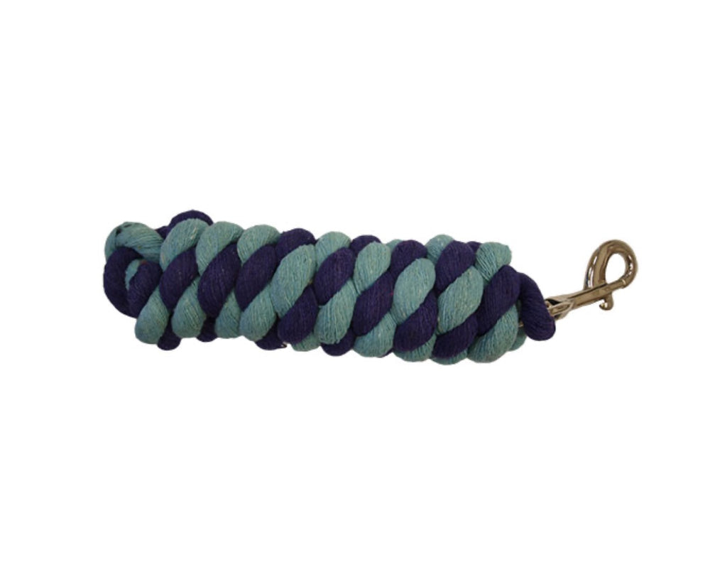 STC 3/4" Cotton Lead Rope Assorted Colours - 8' these soft and durable lead ropes are perfect for everyday use working with your horse or pony and come in a variety of colours