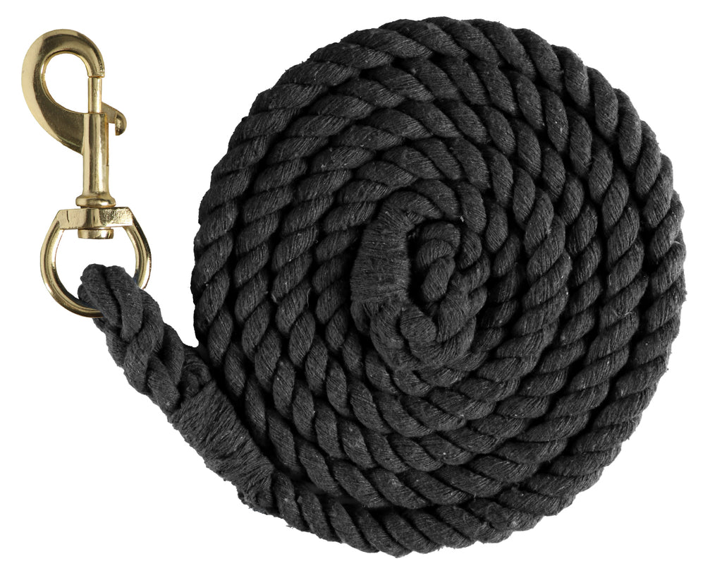 8' Polycotton Lead Rope - 5/8 inch in Black