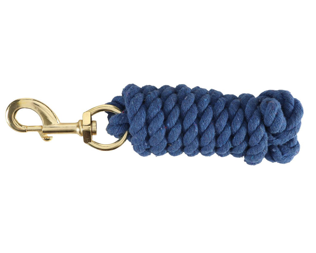 8' Polycotton Lead Rope - 5/8 inch in Blue