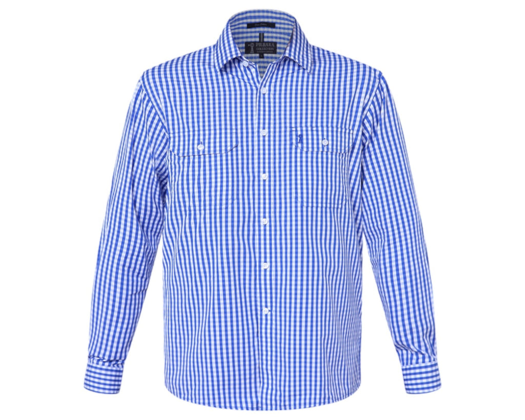 Ritemate Men's Pilbara Check Shirt with classic check design, classic fit and UPF 50+ suitable for the Australian climate to keep you both protected from the sun and stylish for everyday wear