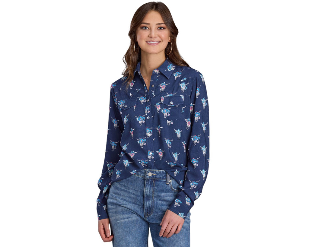 Roper Women's Five Star Collection Print Long Sleeve Shirt