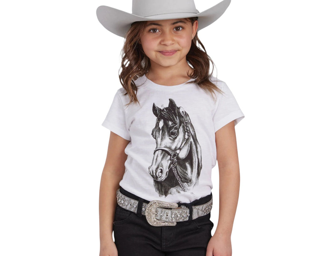 Roper Girls Five Star Horse Print Shirt
