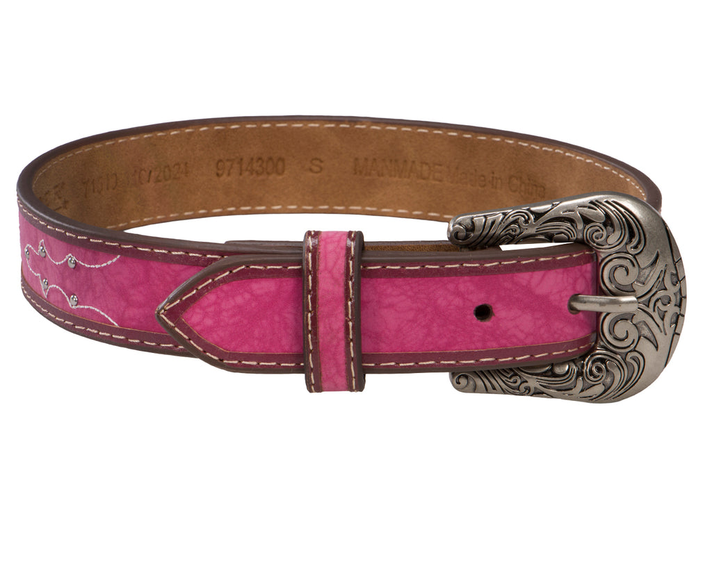 Roper Girls Manmade Leather Belt - Pink