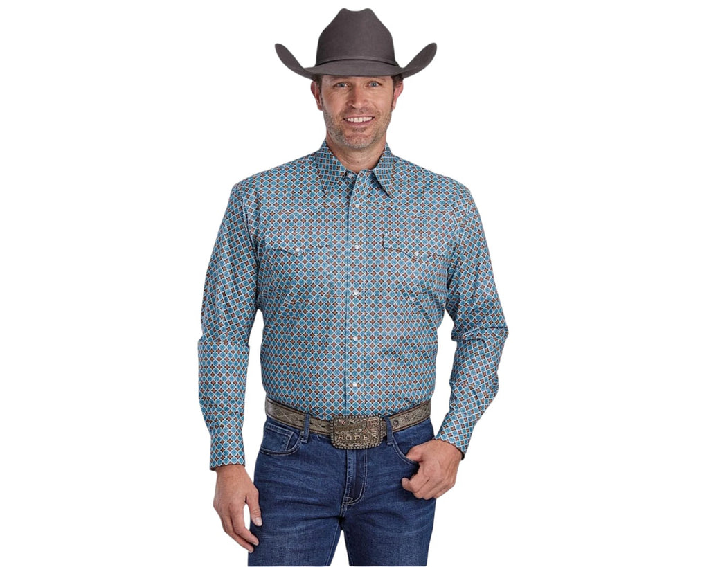 Roper Men's Amarillo Collection Print Shirt