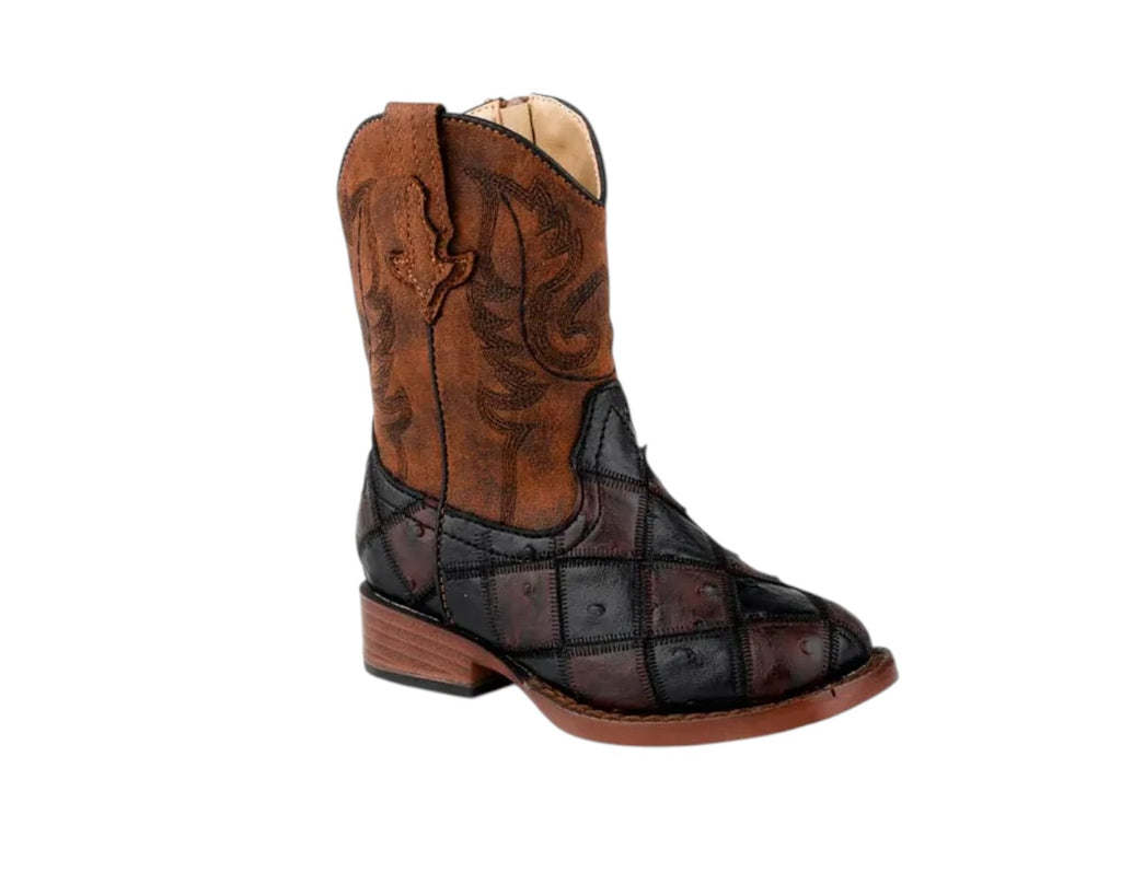 Roper Toddler Bird Block Ostrich Boots