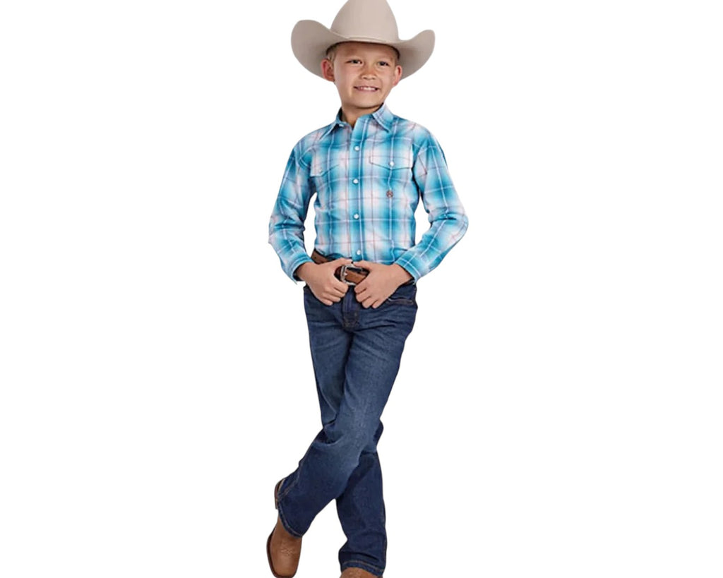 Roper Boys Amarillo Collection Shirt - Blue