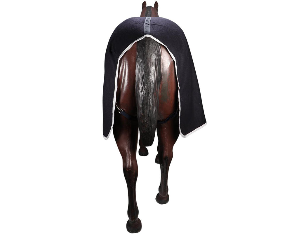 Kozy 450GSM Kersey Wool Rug in Navy/White Colouring