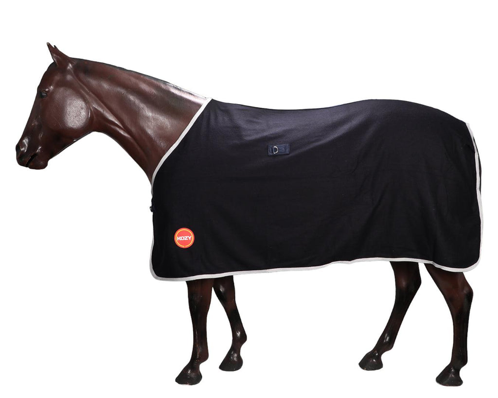 Kozy 450GSM Kersey Wool Rug in Navy/White Colouring