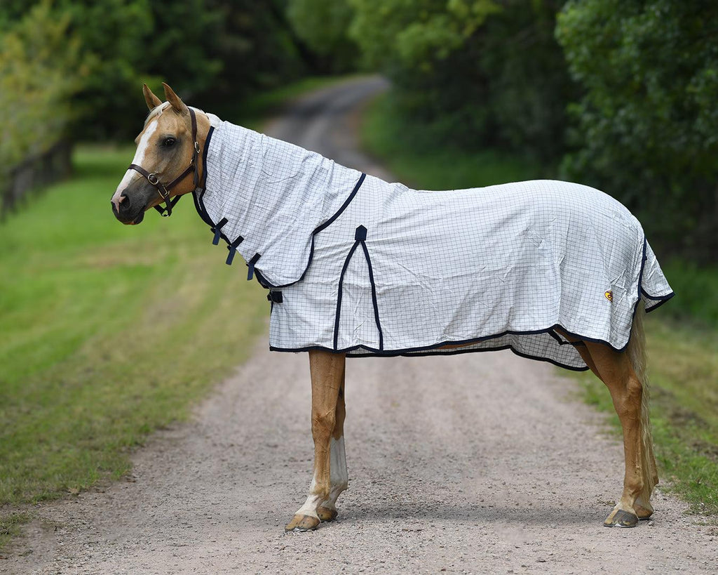 GG Australia Tear-Stop Horse Rug Combo - White/Navy
