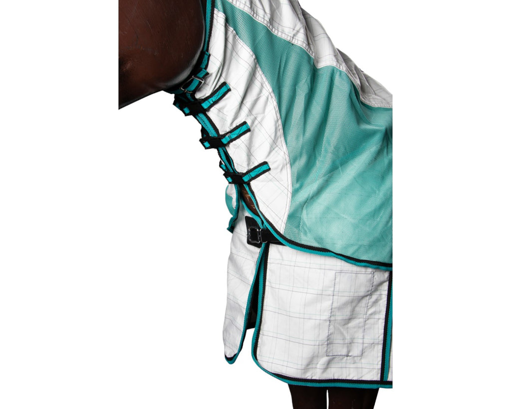 Kool Master Air Max Horse Rug Combo - White & Turquoise