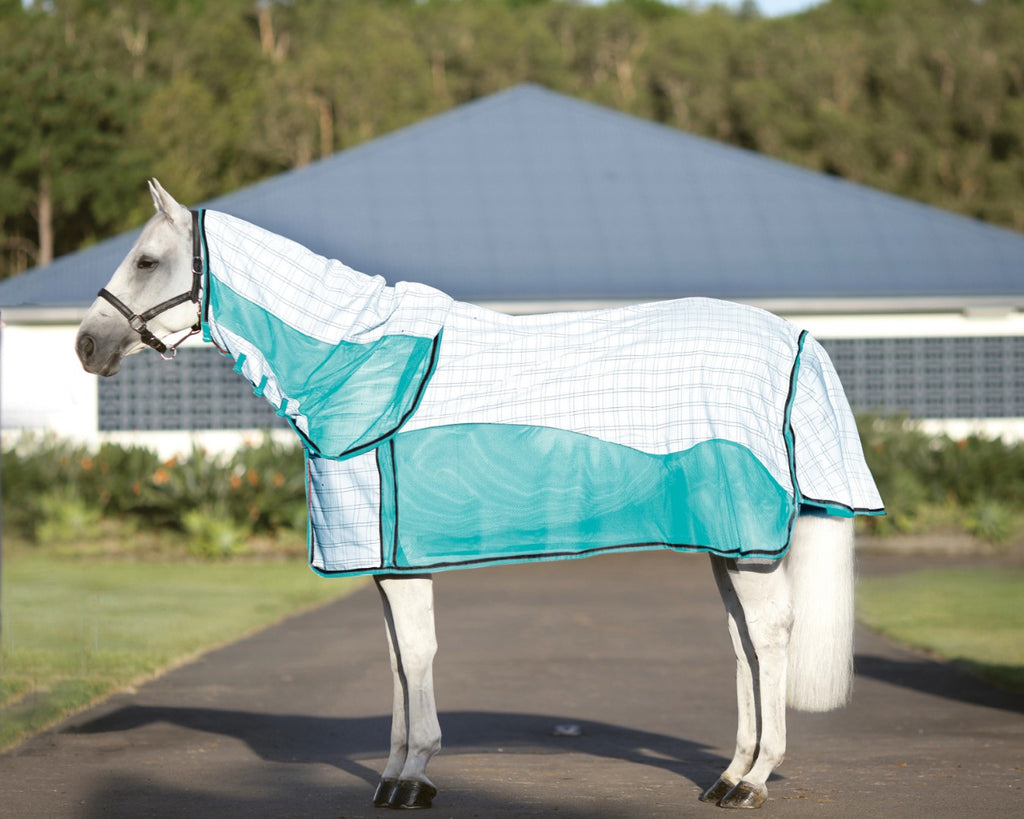 Kool Master Air Max Horse Rug Combo - White & Turquoise