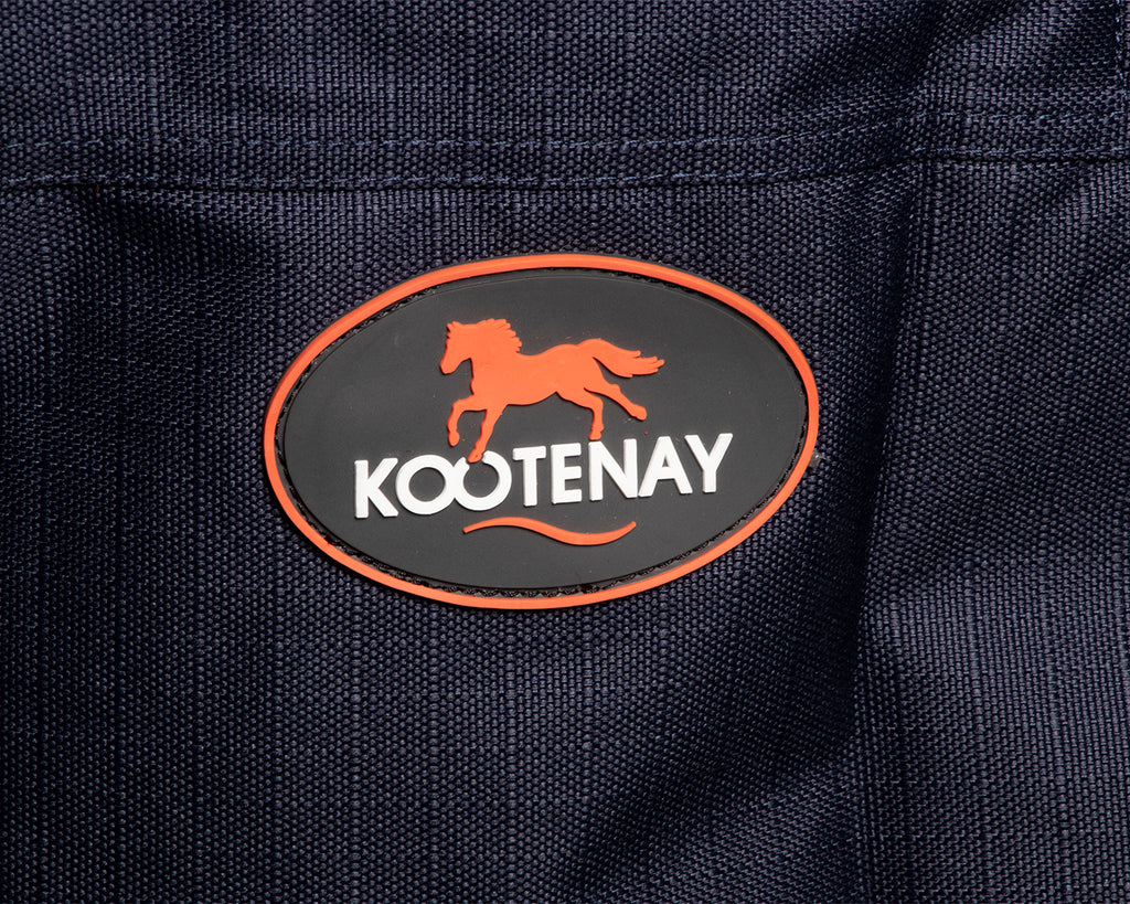 Kooteney Horse Rug Combo - Front view. Durable 1200 Denier ripstop material with waterproof ripstop nylon outer. Seamless back design for added protection. Adjustable double chest straps for a secure fit. Removable leg straps with metal fittings. 200 grams polyfill insulation for excellent warmth. Large tail flap for additional coverage. Double buckle up straps on the neck rug for easy on and off.