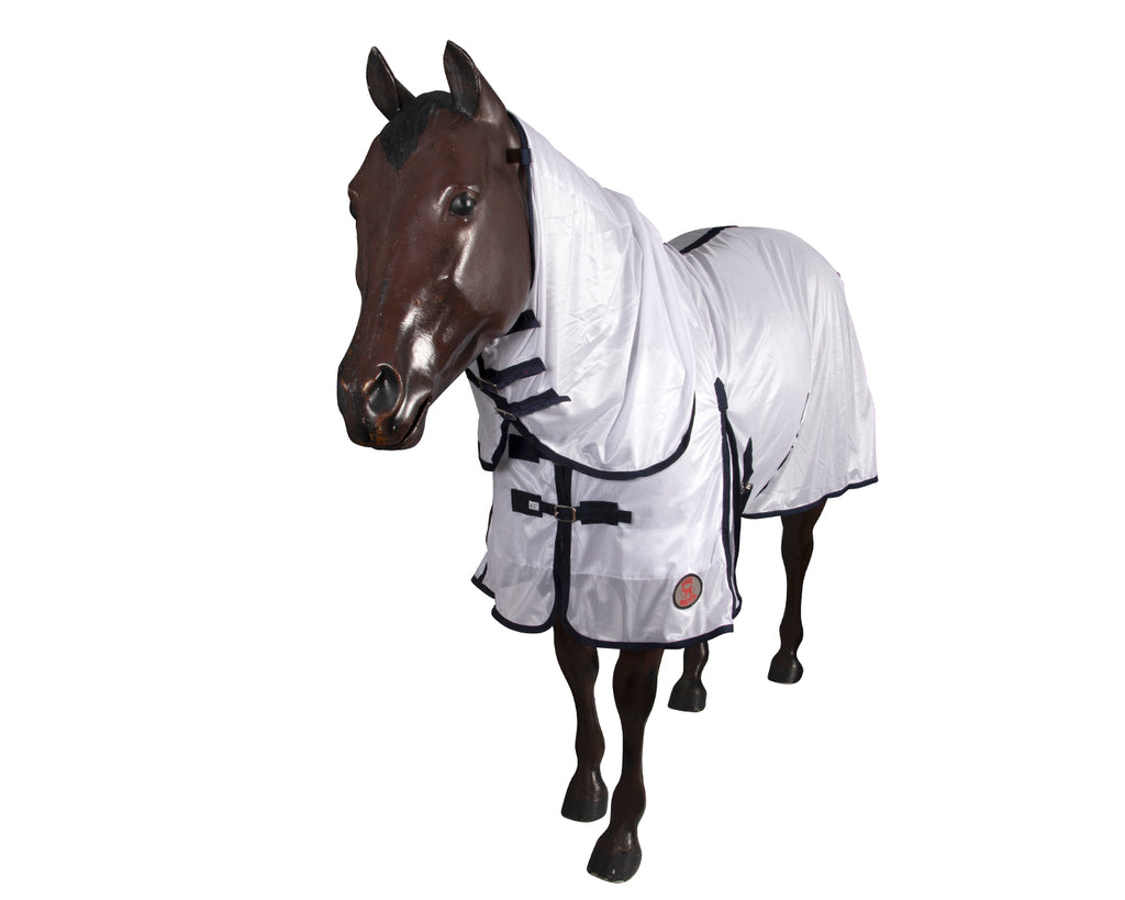 Fighting a never-ending battle protecting your horse from annoying summer bugs? The Fly Sheet Combo by Kool Master delivers superior protection from summer insects. Made from a strong, breathable nylon, this material is renowned for its durability and elasticity. Nylon is also stain-resistant, mould-resistant and easy to clean