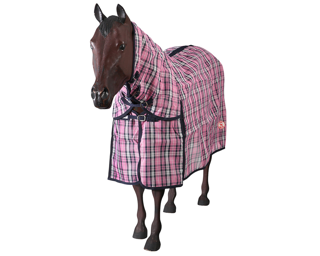 Kool Master PVC Shade Mesh Combo Long Drop Combo - Pink/Navy