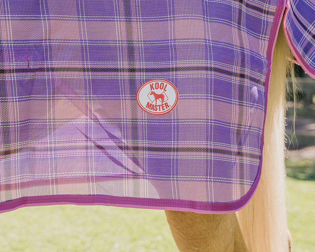 Kool Master PVC Shade Mesh Horse Rug Combo - Pink & Purple