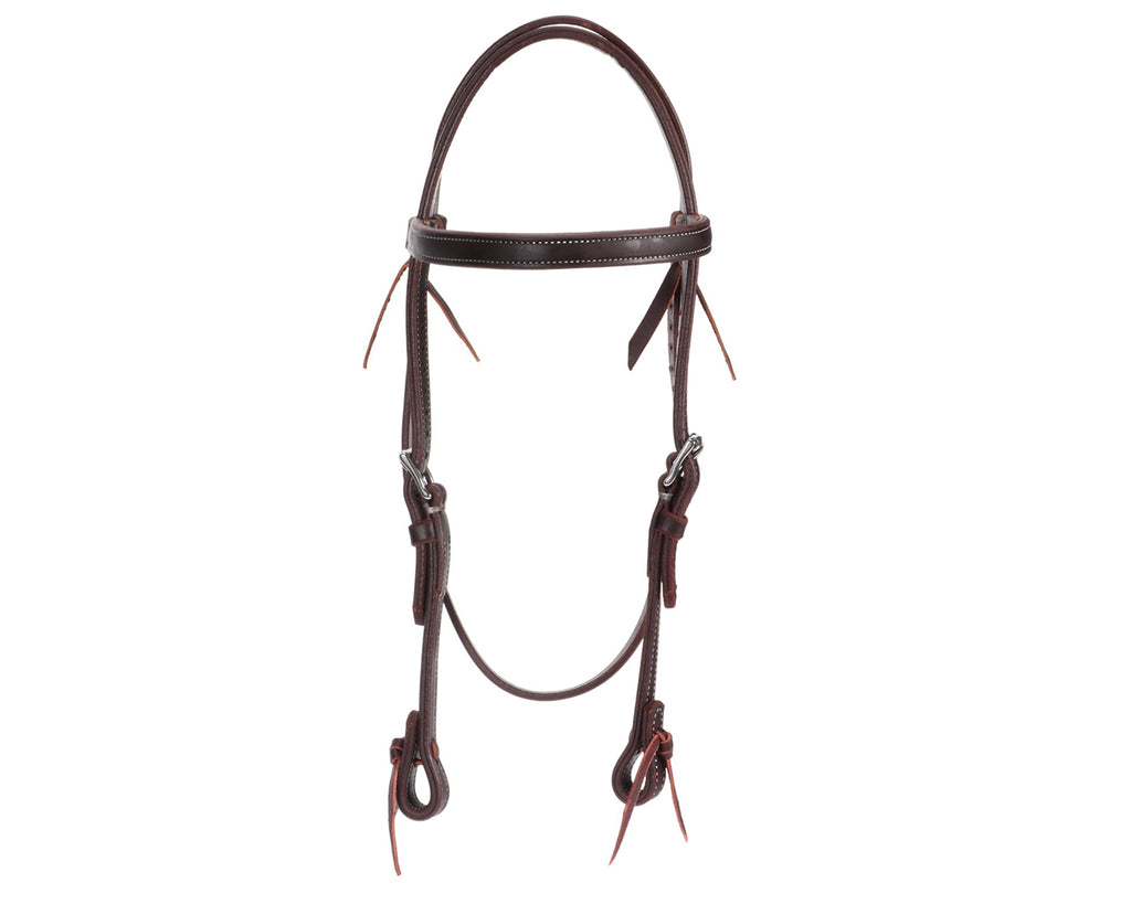 professionals choice horseman's brow headstall crafted from high-quality, hand-rubbed burgundy latigo leather that has been lightly oiled to give it a luxurious feel.