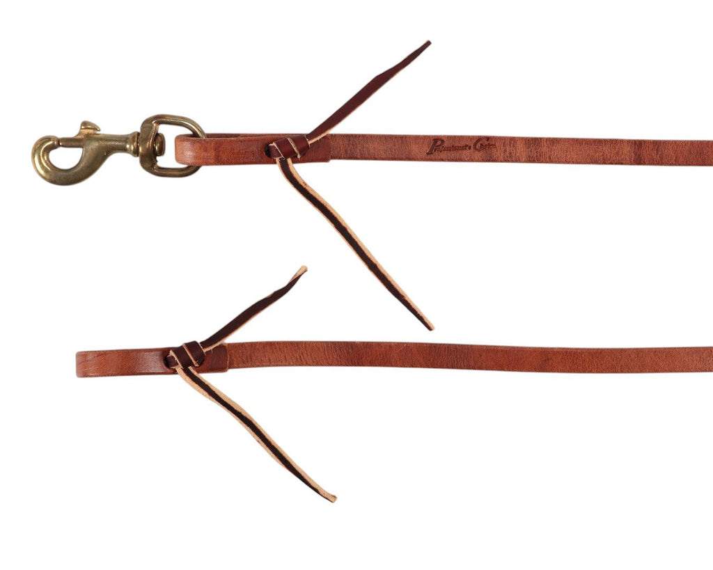 Professional's Choice Harness Leather Rein with Water Loops, image showing rein ends