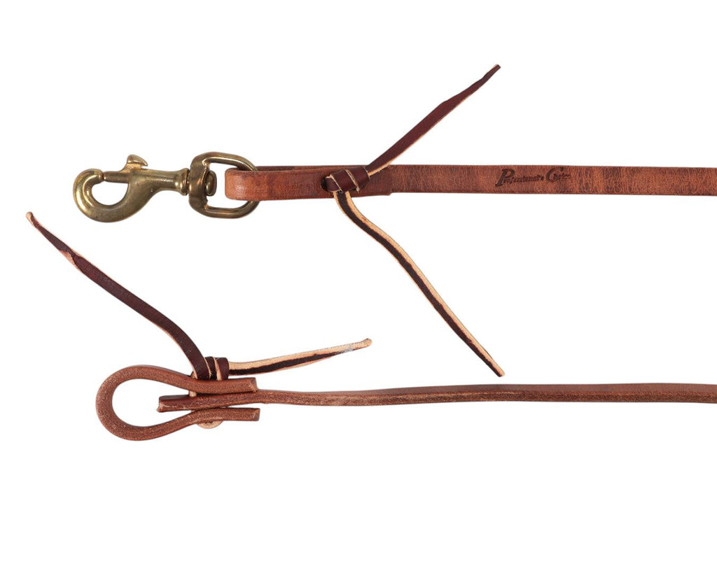 Professional's Choice Harness Leather Rein with Water Loops, image showing rein ends