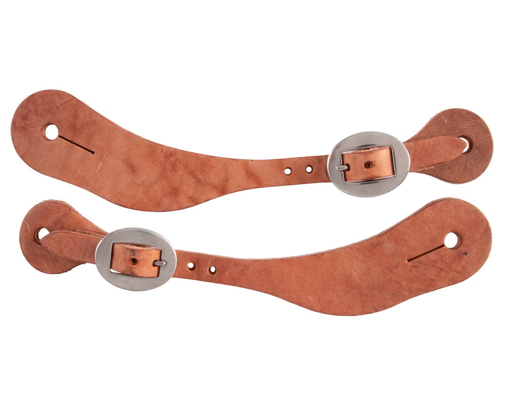 A Professional's Choice Casanova Spur Strap 5/8", designed for male riders, made of quality harness leather with a basic finish for years of reliable service at an affordable price. The spur strap features 5/8" centre bar buckles, ensuring a comfortable and secure fit during any ride. These durable and reliable spur straps are suitable for riders of all levels and are a practical addition to any equestrian's gear collection.