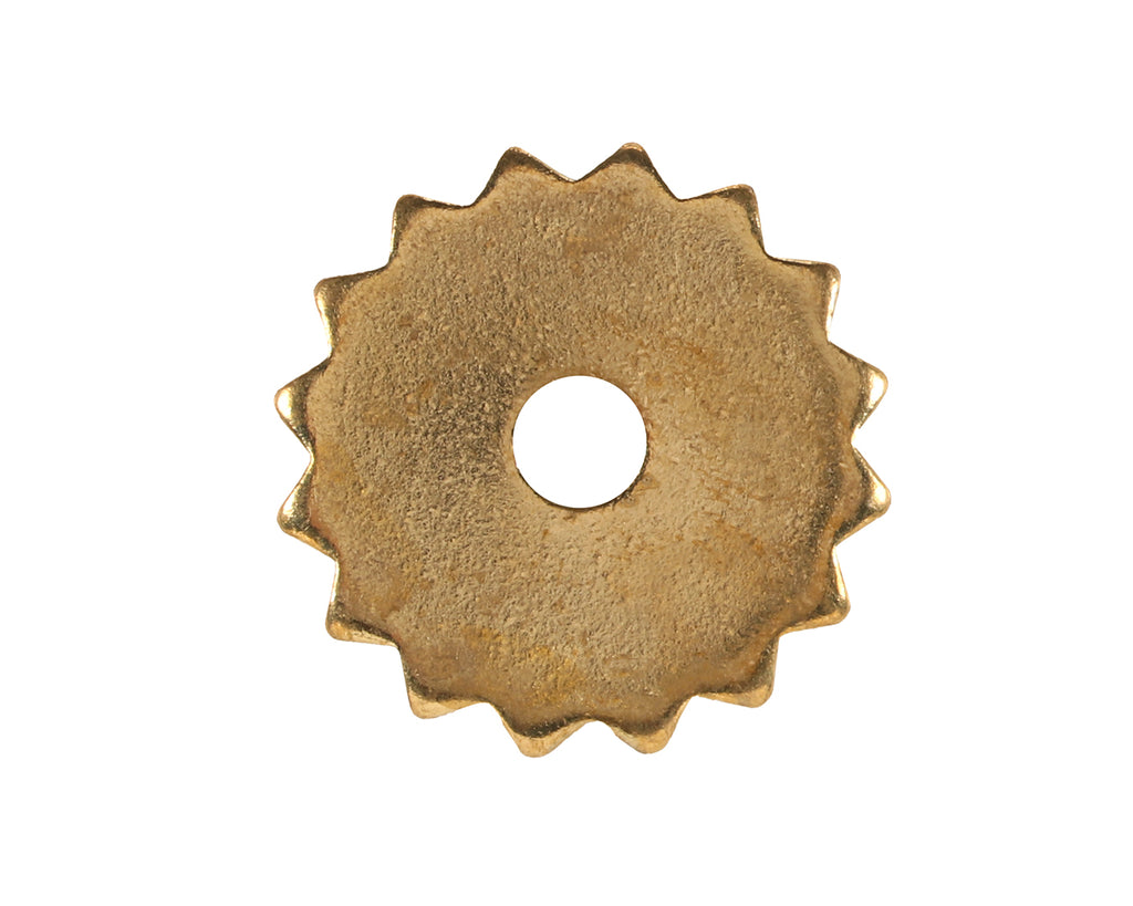 Large Brass Spur Rowels | 16 Point Rounded