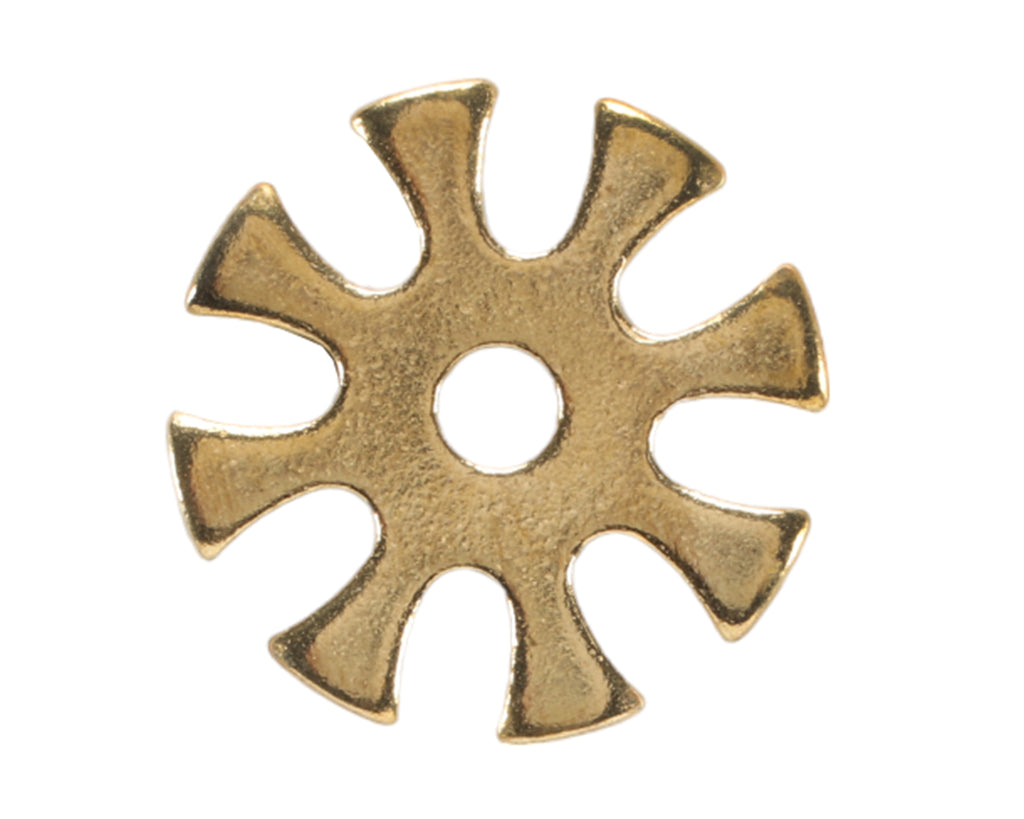 Large Brass Spur Rowels | 8 Point Rounded Flower