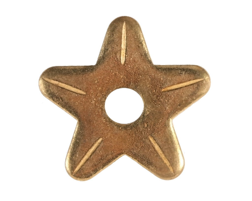 Large Brass Spur Rowels | 5 Point Star 1"