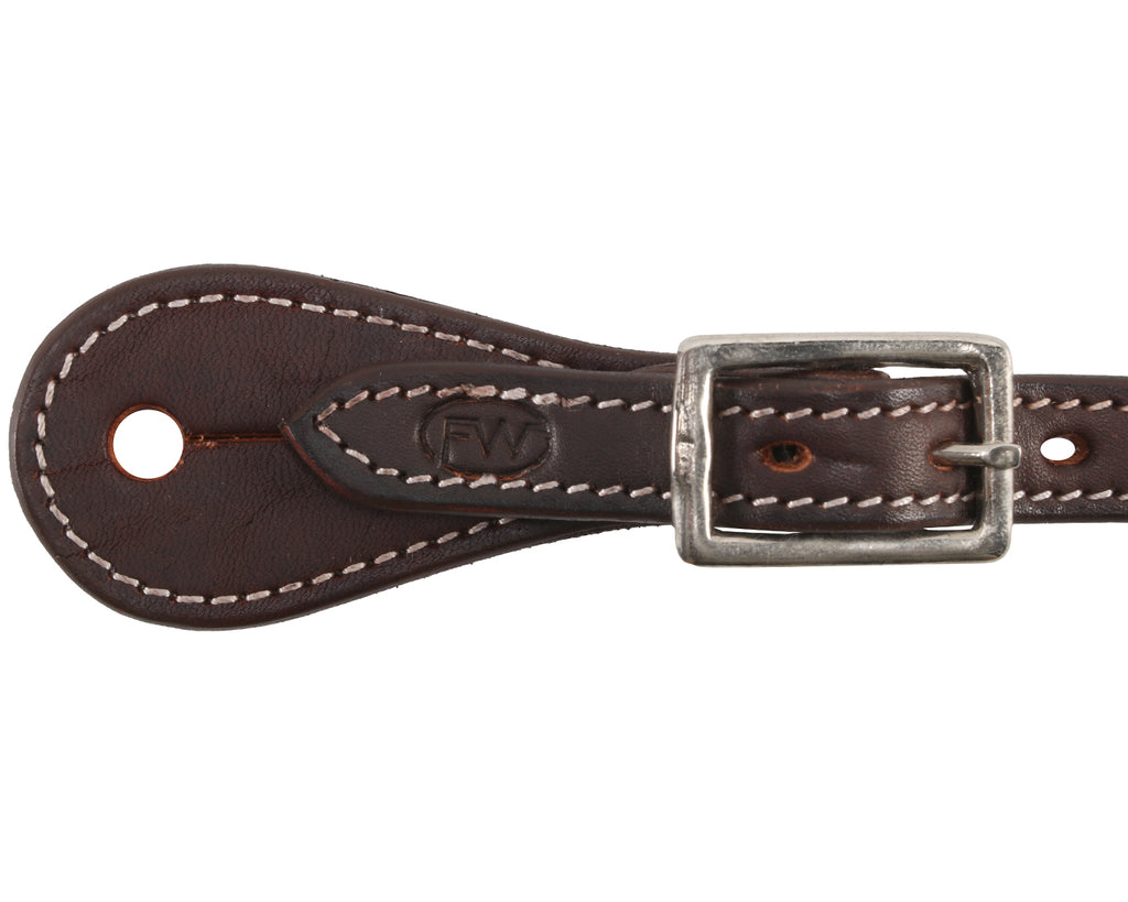 Fort Worth Western Spur Straps - Brown Leather