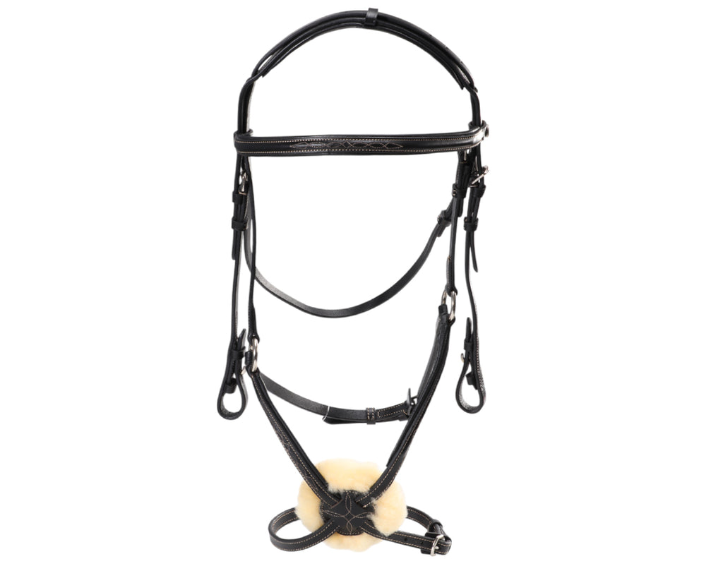Sterling Figure Eight Bridle with Reins - Black