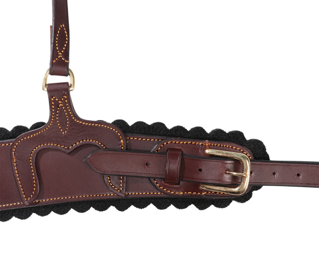 Flinders Shaped Felt Lined Stockman's Breastplate