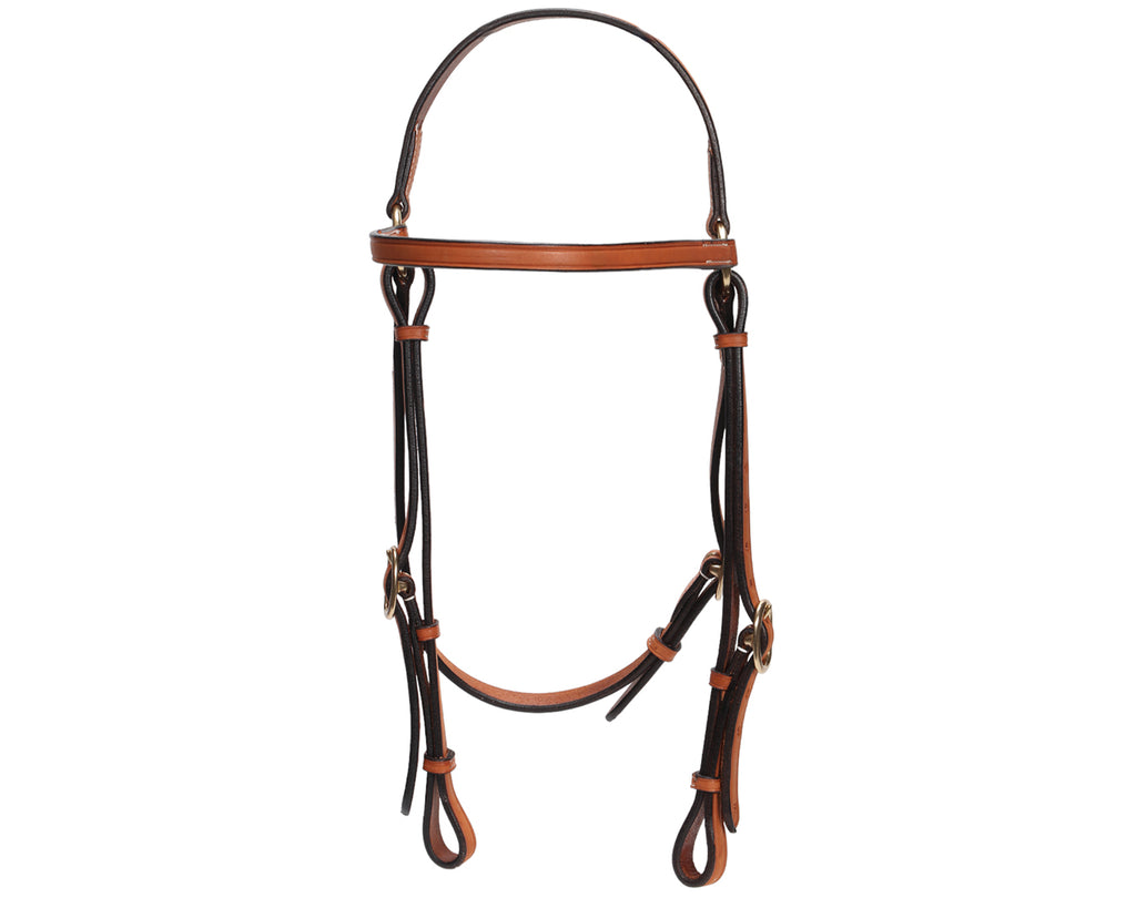 Fort Worth 5/8" Barcoo Bridle Head- Chestnut Leather