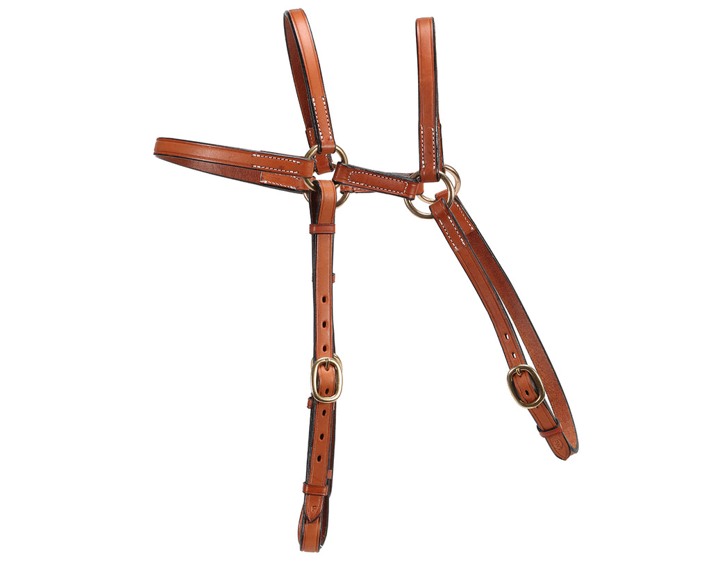 Fort Worth 5/8" Extended Barcoo Bridle Head - Chestnut Leather