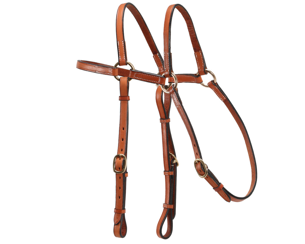 Fort Worth 5/8" Extended Barcoo Bridle Head - Chestnut Leather